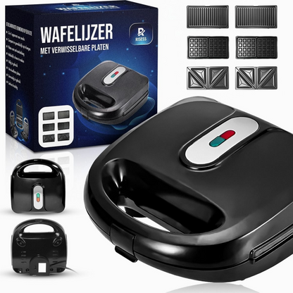 Risess® Wafelijzer 3in1