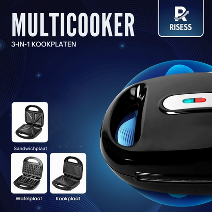Risess® Wafelijzer 3in1