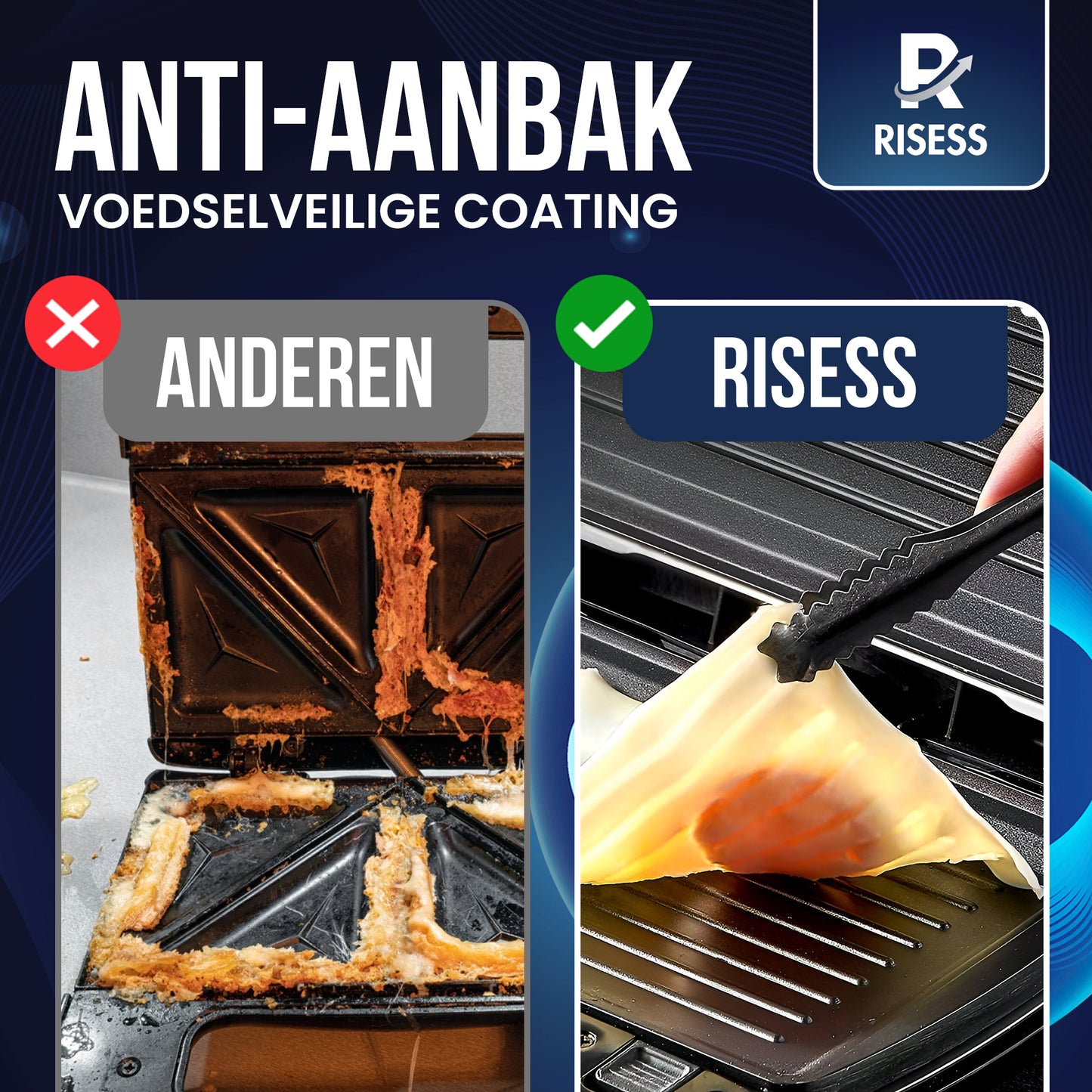 Risess® Wafelijzer 3in1